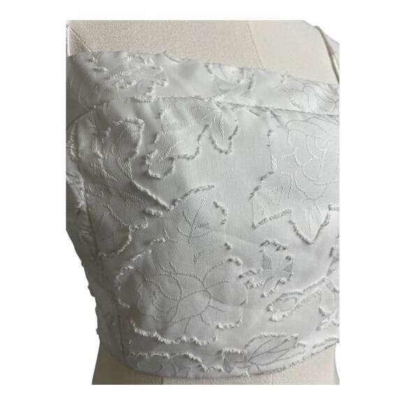 Lulu's Cropped Midriff Coquette Cottagecore Top Blouse Shirt Girly Romantic M - Picture 3 of 7